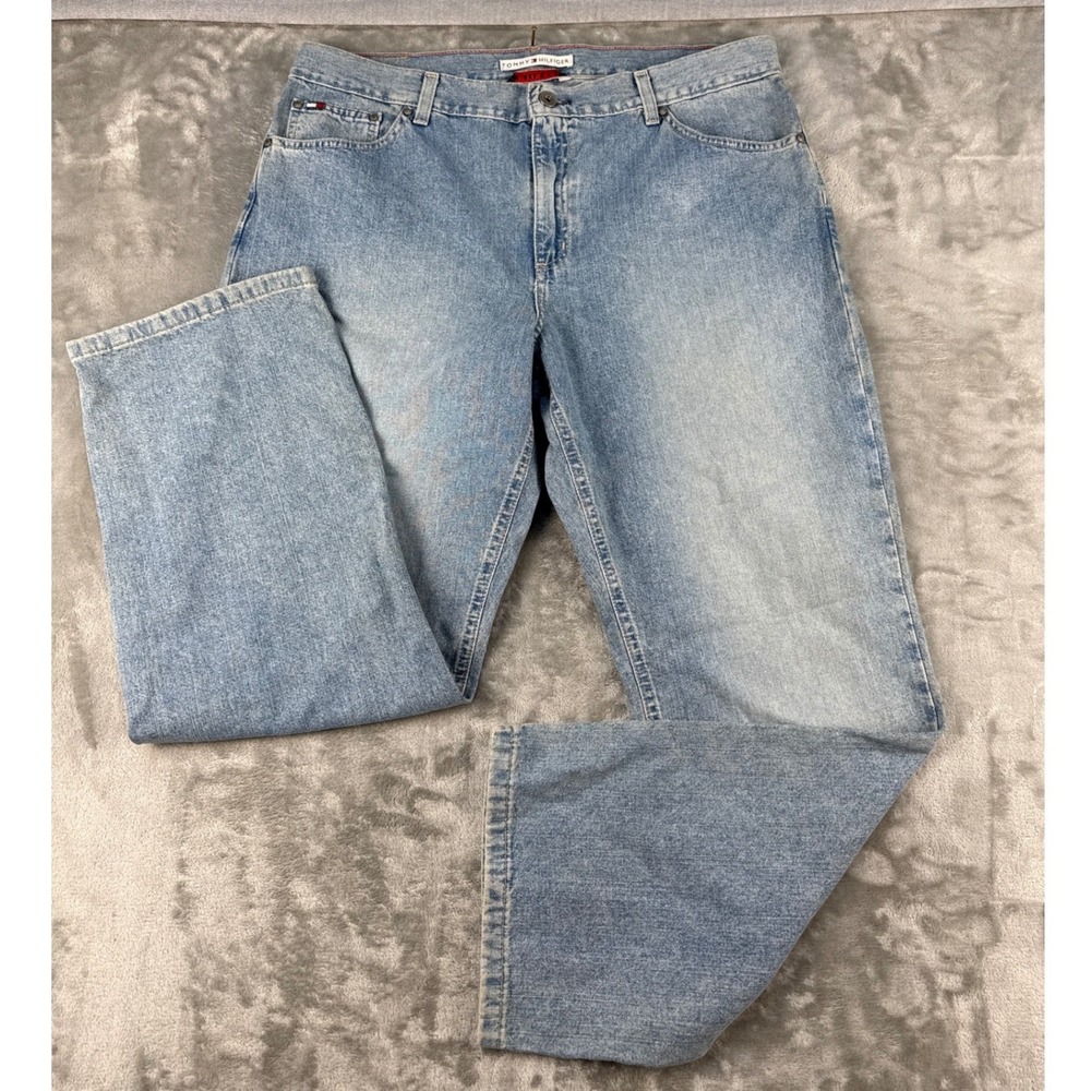 Tommy Hilfiger Jeans Womens 16A Straight Blue Light Wash Denim EUC